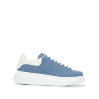 Alexander McQueen Tênis cano baixo com solado chunky - Azul