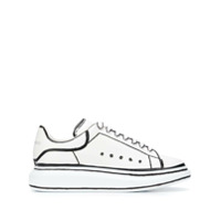 Alexander McQueen Tênis oversized com acabamento contrastante - Branco