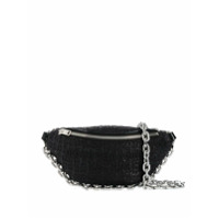 Alexander Wang Bolsa tiracolo de tweed - Preto