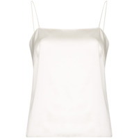 Alexandre Vauthier Camisola de cetim e seda com decote em U posterior - Branco