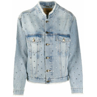 Alexandre Vauthier rhinestone-embellished denim jacket - Azul