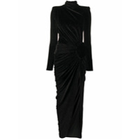 Alexandre Vauthier Vestido de lurex com fenda lateral - Preto