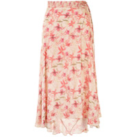 Alexis Saia midi com estampa de folhas - Estampado