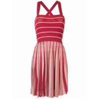 Alexis Vestido Lintov com listras - Vermelho