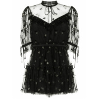 Alice McCall Macaquinho Moon Lover com bordado floral - Preto