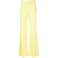 Alice+Olivia Calça flare com cintura alta - Amarelo