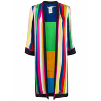Alice+Olivia Poncho dupla face com listras - Azul