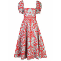 Alice+Olivia Vestido com estampa barroca - Vermelho