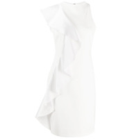 Alice+Olivia Vestido drapeado sem mangas - Branco