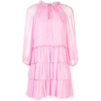 Alice+Olivia Vestido Layla com amarração - Rosa