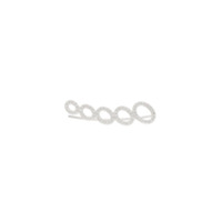 Alinka Ear cuff de ouro branco 18kt com diamante - Prateado