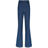 Alled-Martinez Calça jeans reta cintura alta - Azul