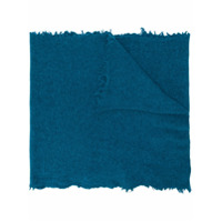 Altea Cachecol de lã virgem com acabamento desfiado - Azul