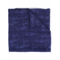 Altea Echarpe camuflada com acabamento desfiado - Azul
