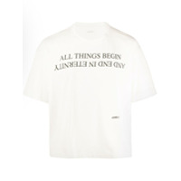 AMBUSH Camiseta All Things Begin com slogan - Branco