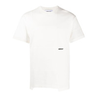 AMBUSH Camiseta com recorte e patchwork de logo - Branco