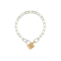 AMBUSH padlock-fastening chain-link bracelet - Prateado