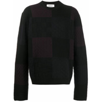AMBUSH Suéter de tricô com patchwork - Preto