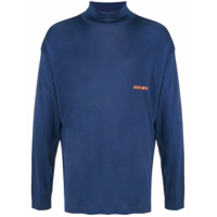 AMBUSH Suéter gola alta com estampa de logo - Azul