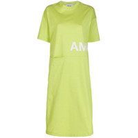AMBUSH Vestido reto com estampa de logo - Verde