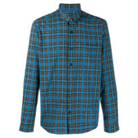 AMI Camisa com abotoamento e estampa xadrez - Azul