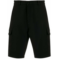 AMI logo patch cargo Bermuda shorts - Preto