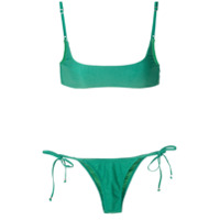 Amir Slama Biquíni acetinado canelado - Verde