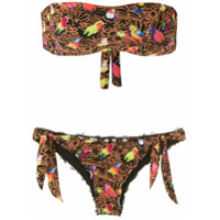 Amir Slama Biquíni tomara que caia Papagaio - Preto