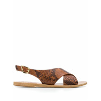 Ancient Greek Sandals Sandália Maria com efeito pele de cobra - Neutro