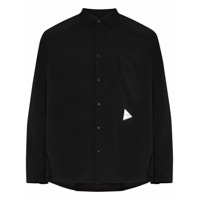 and Wander Camisa com abotoamento e patch de logo - Preto