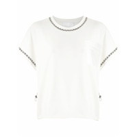 Andrea Bogosian T-shirt Poços strass aplicados - Branco