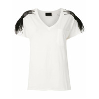 Andrea Bogosian T-shirt Rooney plumas - Branco