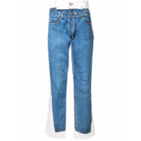 Andrea Crews Calça jeans slim com estampa - Azul