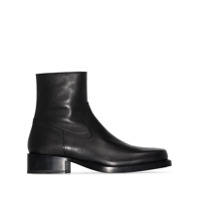 Ann Demeulemeester Ankle boot com bico quadrado - Preto