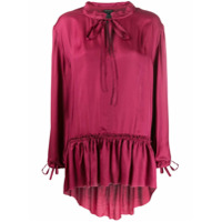 Ann Demeulemeester Blusa com acabamento de babados - Rosa