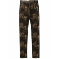 Ann Demeulemeester Calça Bakst de algodão com estampa - Marrom