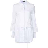 Ann Demeulemeester Camisa assimétrica com amarração lateral - Branco