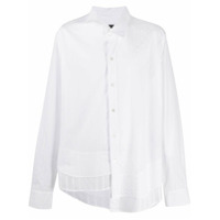 Ann Demeulemeester Camisa assimétrica com sobreposição - Branco