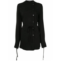 Ann Demeulemeester Camisa com fechamento deslocado - Preto