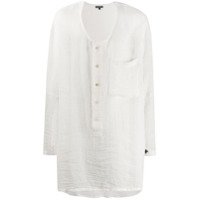 Ann Demeulemeester Camisa longa sem colarinho - Branco