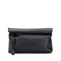 Ann Demeulemeester Clutch com topo enrolado - Preto