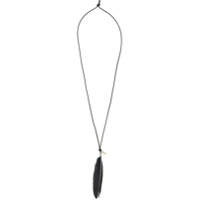 Ann Demeulemeester Colar com pingente de plumas - Preto