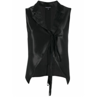 Ann Demeulemeester Colete com amarração - Preto
