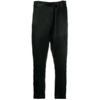 Ann Demeulemeester cropped belted trousers - Preto