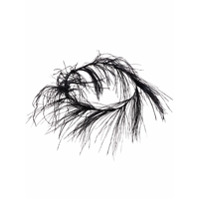 Ann Demeulemeester feather embellished crown - Preto