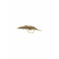 Ann Demeulemeester large feather ring - Dourado