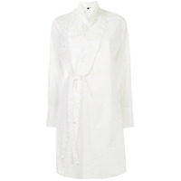 Ann Demeulemeester Vestido envelope com acabamento engomado - Branco