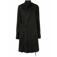 Ann Demeulemeester Vestido envelope com acabamento engomado - Preto