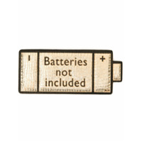 Anya Hindmarch Adesivo de couro 'Batteries Not Included' - Neutro