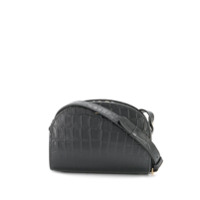 A.P.C. Bolsa meia-lua Demi com efeito pele crocodilo - Preto